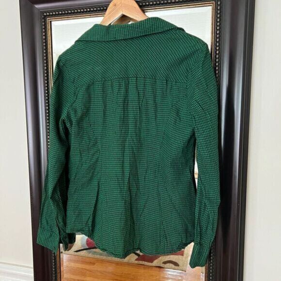 New york & Company Button Down Plaid‎ Shirt Size Medium NWT - Picture 2 of 4